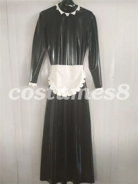 Latex Maid Dress 100 Rubber Ruffle All Style Unisex Skirt Masquerade