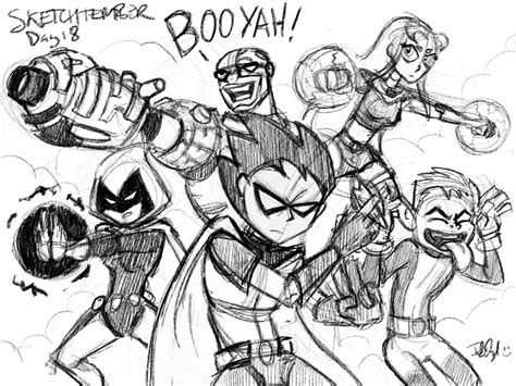 Sketchtember 18 Teen Titans Go By Jodeonslow On Deviantart