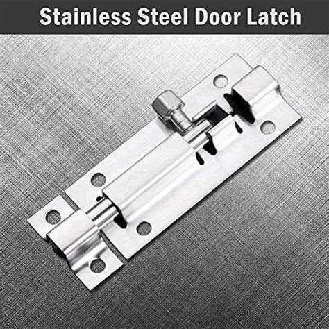 2pcs Door Latch Catch Slide Lock Bolt Inside Door Stainless Steel