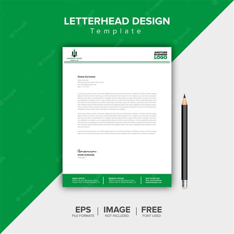 Premium Vector Modern Business Letterhead Design Template