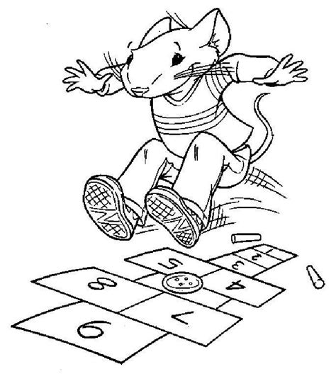 Kids playing hopscotch in the park. Hopscotch Coloring Pages