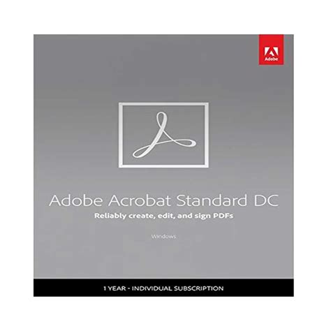 Adobe Acrobat Standard Dc 1 Year 1 User Subscription Software Line
