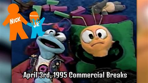 Nickelodeonnick Jr Commercial Breaks April 3rd 1995 Youtube