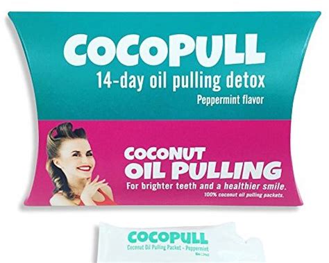 Coconut Oil Pulling Teeth Whitening 14 Packets With Coconut Oil For