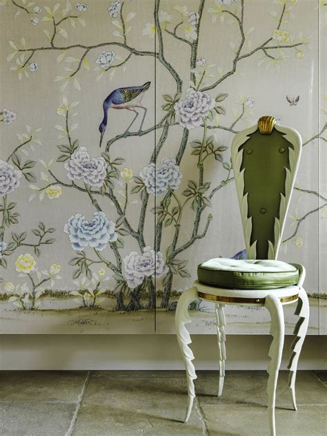 Earlham Design De Gournay Hand Painted Walls Chinoiserie Wallpaper