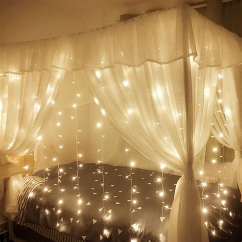 Le Led Curtain Lights 197x98ft 594 Led 8 Modes Plug In Twinkle