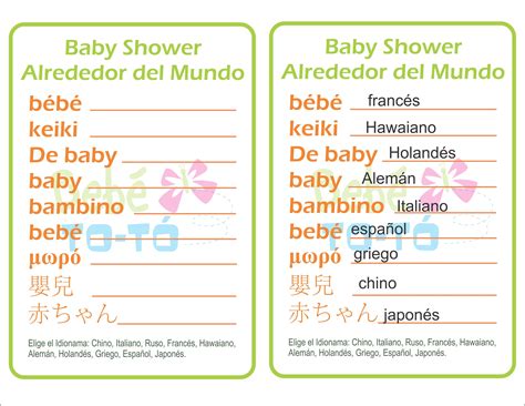 Juegos Para Baby Shower Crucigrama Con Respuestas Juegos De Baby