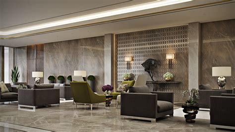 Lobby 3d Rendering For A Commercial Design On Behance