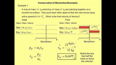 Conservation Of Momentum Bar Graph Examples Youtube
