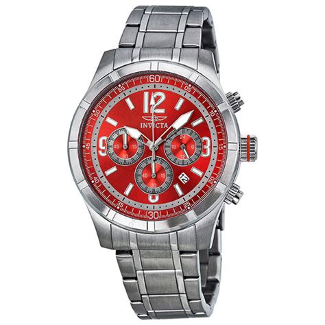 Invicta Specialty Classic Chronograph Red Dial Mens Watch 11373