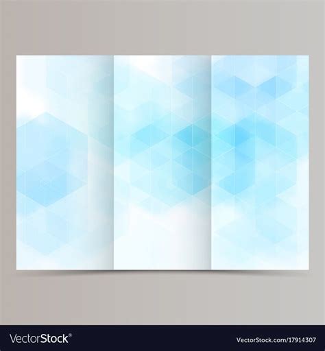 Clean Minimal Tri Fold Brochure Flyer Leaflet Vector Image On