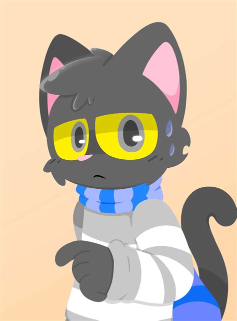 Download Pointing Cartoon Cute Cat Pfp Wallpaper