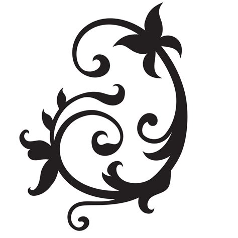 Scroll Design Stencil For Glitter Quartermarks For Horses