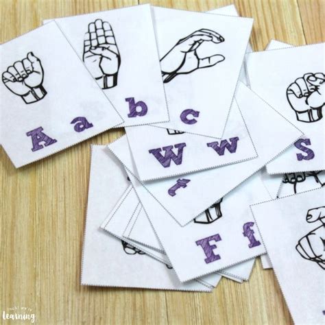 Free Printable Sign Language Alphabet Flashcards Look Were Learning