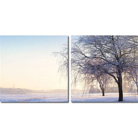 Snowy Solitude Mounted Photography Print Diptych Bed Bath And Beyond