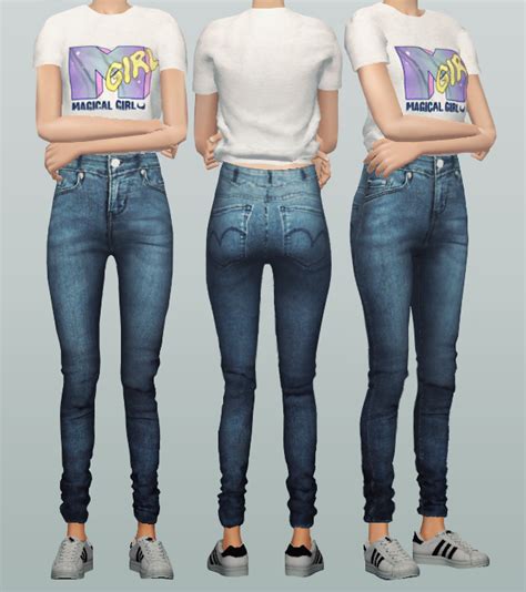 E Neillan The Sims 2 Af High Waist Denim Jeans 4