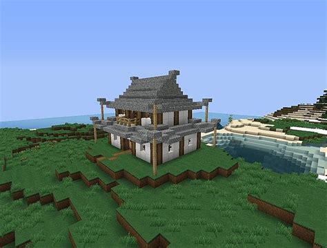 Minecraft maps / land structure. Chinese-Japanese House| Chińsko-Japoński Domek Minecraft Map