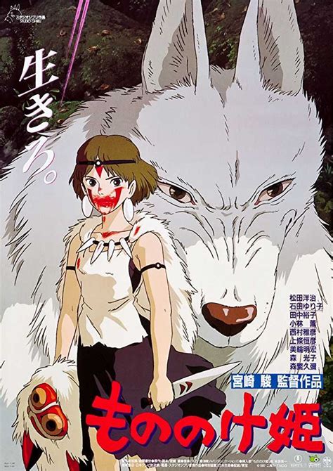 Mononoke Hime 1997 Studio Ghibli Poster Anime Films Studio Ghibli