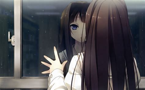 Sad Anime Girl Crying In The Rain Alone Hd Wallpaper Gallery