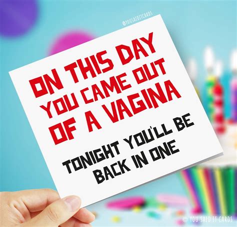 Funny Rude Offensive Birthday Cards On This Day You Came Etsy Uk