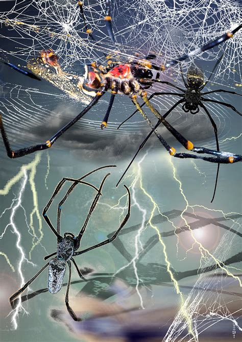 Spiders On The Storm Digital Art By Dray Van Beeck Fine Art America