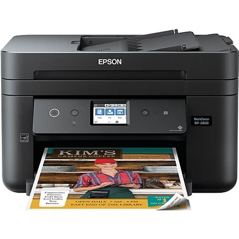 Epson Workforce Wf 2860 Wireless Color Inkjet All In One Printer Black C11cg28201 At Staples
