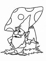 Coloring Pages Gnome Color Print Kids sketch template