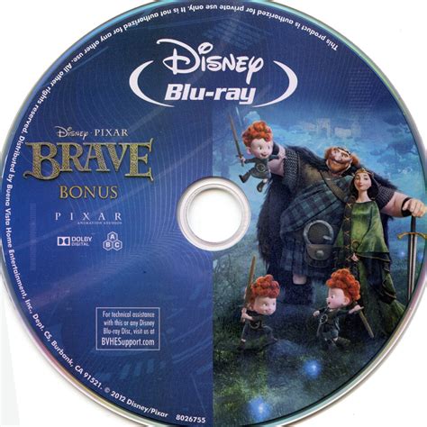 Brave 2012 Ce R1 Blu Ray Dvd Cd Label Dvd Cover Front Cover