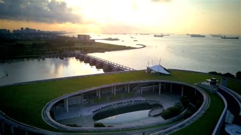 Sunrise Scene At Marina Barrage Singapore Free Stock Video Footage