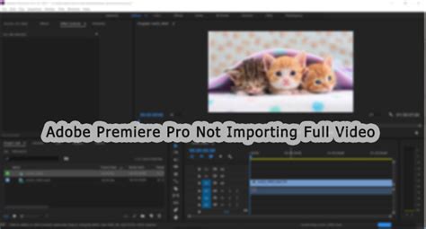 Tech Solution Adobe Premiere Pro Not Importing The Full Video Clip