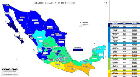 The state of mexico (spanish: Mexican States by HDI (2015) : MapPorn