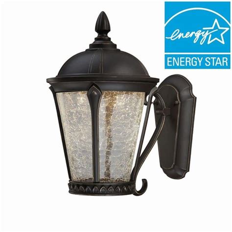 Home Decorators Collection Black Outdoor Led Dusk To Dawn Wall Lantern