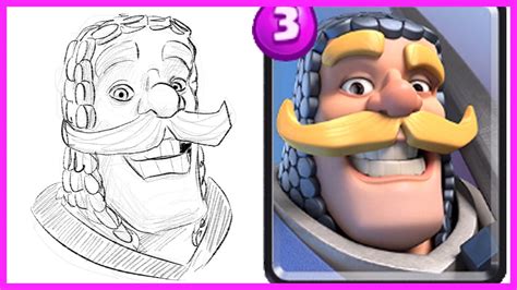 How To Draw Knight From Clash Royale Youtube