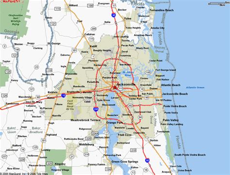 Map Of Jacksonville Fl