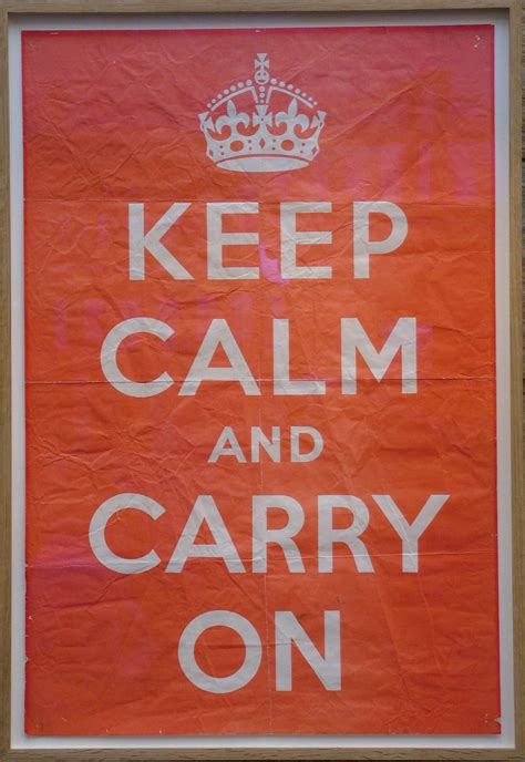 Keep Calm And Carry On Original Poster Barter Books 17 Oct 2011 Vivere Londra