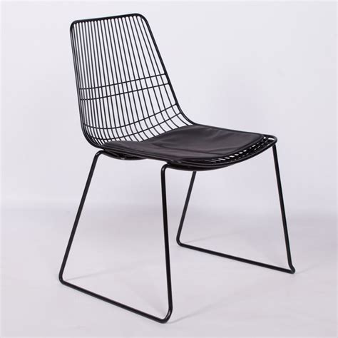 The mesh openings can be square, rectangular and trench opening. Wire Black Mesh Industrial Dining Chair Furniture - La ...