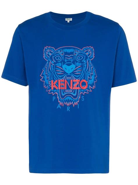 Kenzo T shirts Débardeurs Homme T Shirt Tiger Bleu Laccoudoir