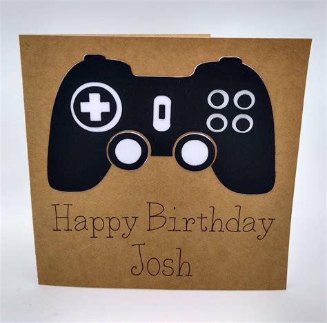 Gaming Birthday Card Personalised Etsy