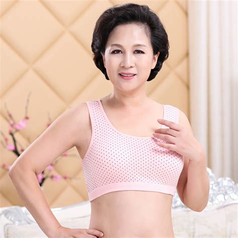 middle aged and elderly bra women s pure cotton underwear underwear large size cotton elderly