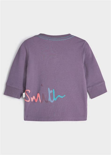 Babies Purple Signature Long Sleeve T Shirt