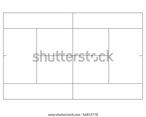 Vector Outline Lines On Tennis Court Stock Vector Royalty Free 56853778