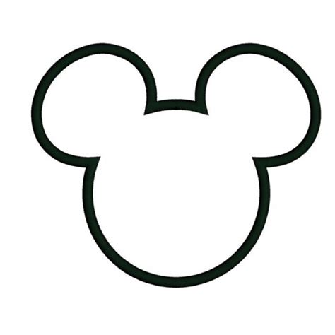 Mickey Mouse Ears Applique Machine Embroidery Digitized Design Pattern