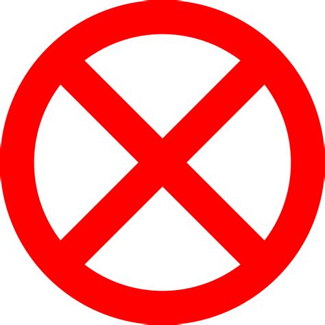 Red Circle With X Sign Drawing Free Image Download