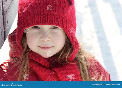 Girl In The Snow Stock Image Image Of Playing Happy 6089945