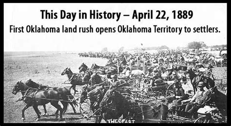 First Oklahoma Land Rush April 22 1889 Oklahoma Land Rush Oklahoma
