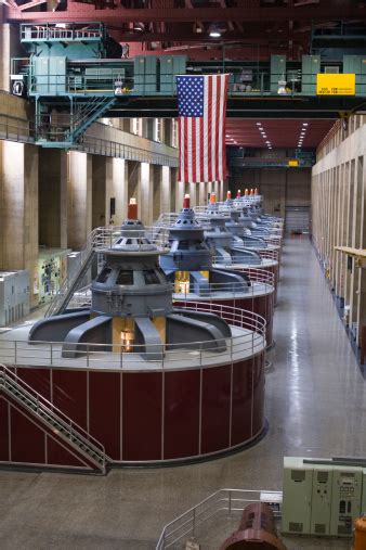 Hydroelectric Power Generators Inside Hoover Dam Stock Photo Download