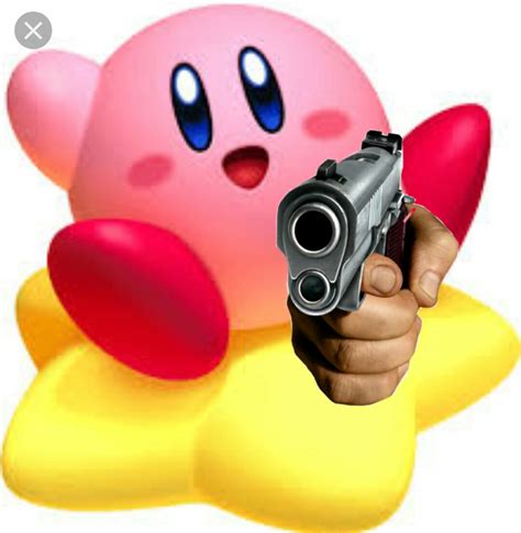 Kirby With Gun Blank Template Imgflip