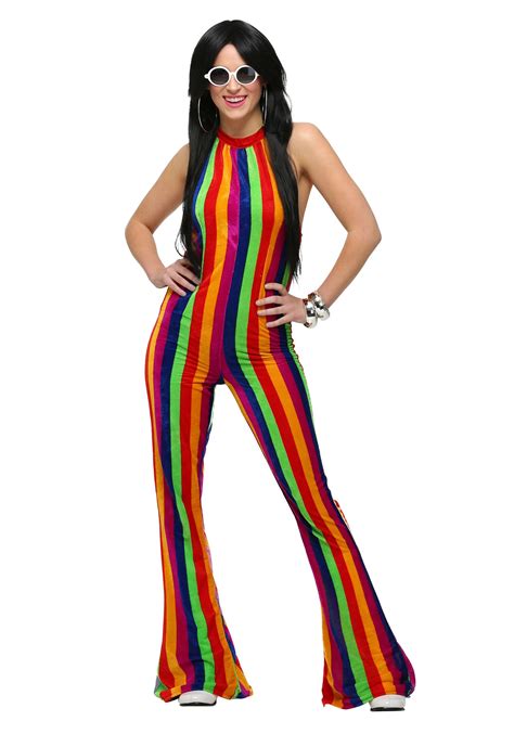 70s Disco Jumpsuit Womens Costume In 2021 Disco Costume Disco