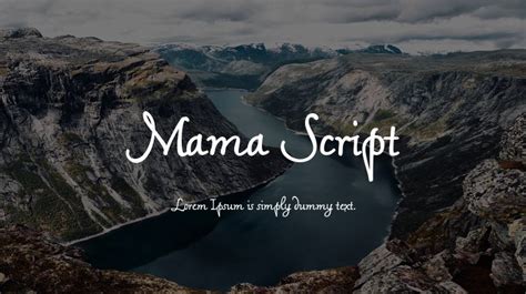 Mama Script Font Download Free For Desktop And Webfont