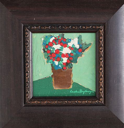 Bright Red Flowers In Vase Art Official